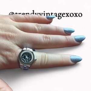 Silver and Black Watch